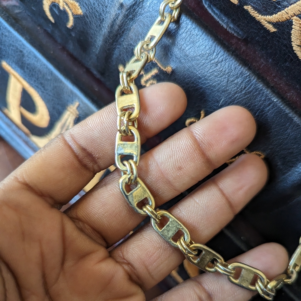 RARE‼️2PC💯GUCCI WEB DOOR-KNOCKER  CLIPS & NECKLACE BY PAOLO GUCCI - Picture 10 of 12